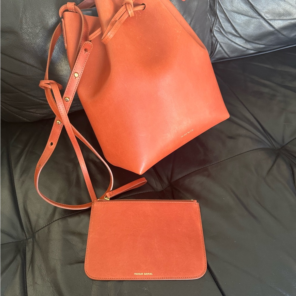 Mansur Gavriel vegetable tanned Leather Shoulder Bag Set